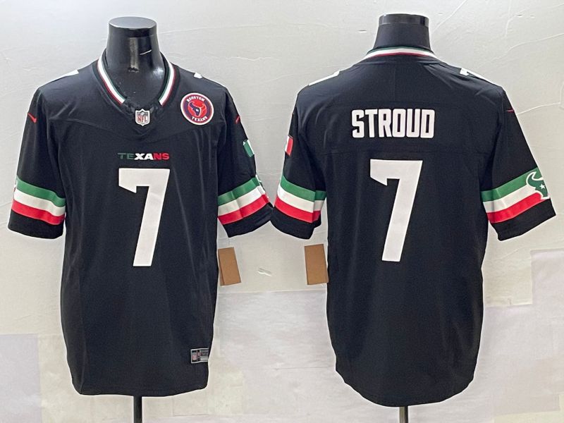 Men Houston Texans #7 Stroud Black Three generations 2025 Nike Limited NFL Jersey style 2->san francisco giants->MLB Jersey